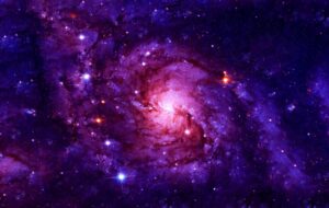 Telescopic image of distant galaxy