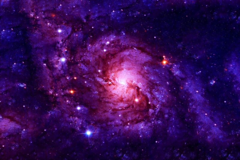 Telescopic image of distant galaxy