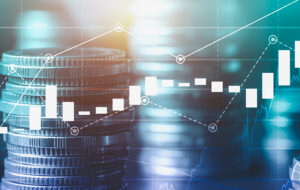 Creative graphic show economy and financial growth.