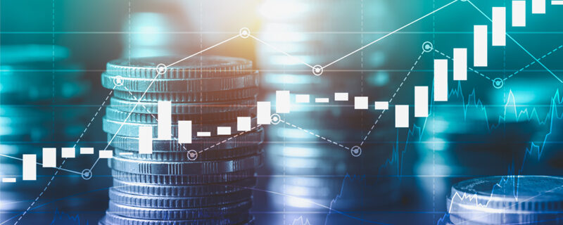 Creative graphic show economy and financial growth.