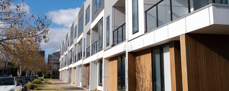 Row of townhouses in Melbourne