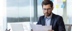 business owner reviewing financial documents
