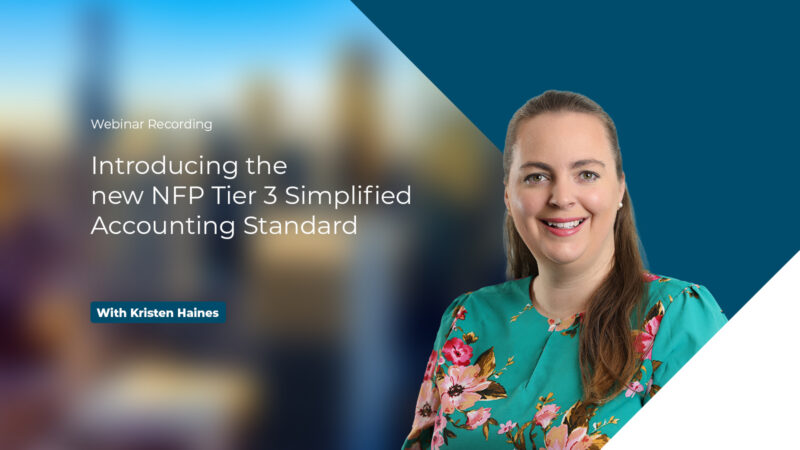 Introducing the new NFP Tier 3 Simplified Accounting Standard with Kristen Haines
