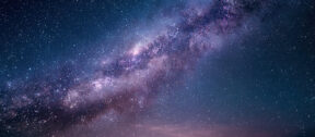 Sparkling Milky Way Galaxy in Deep Dark Night Sky: EOFY Promotions Banner